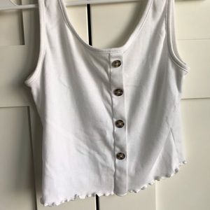 white tank top w buttons